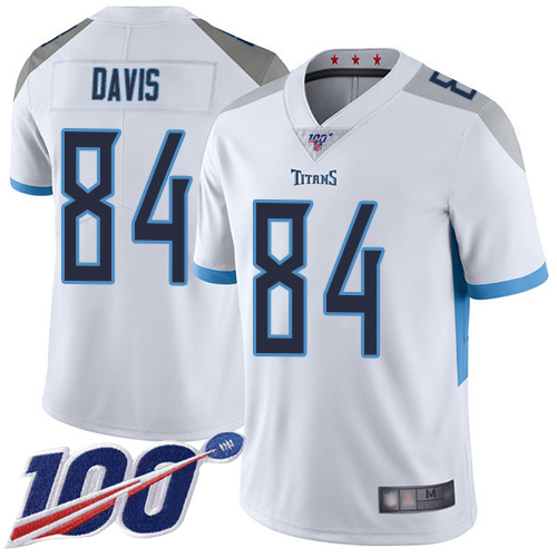 Tennessee Titans Limited White Men Corey Davis Road Jersey NFL Football #84 100th Season Vapor Untouchable